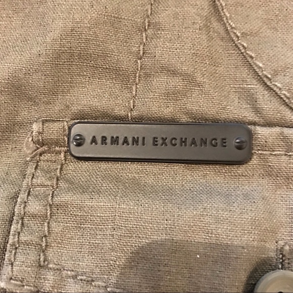 🆕 Armani Exchange Linen Shirt Jacket - Picture 7 of 8